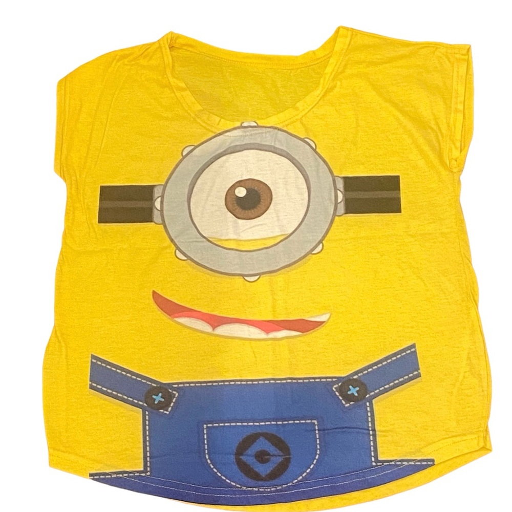 Women Minion Shirt Short Sleeves Size M